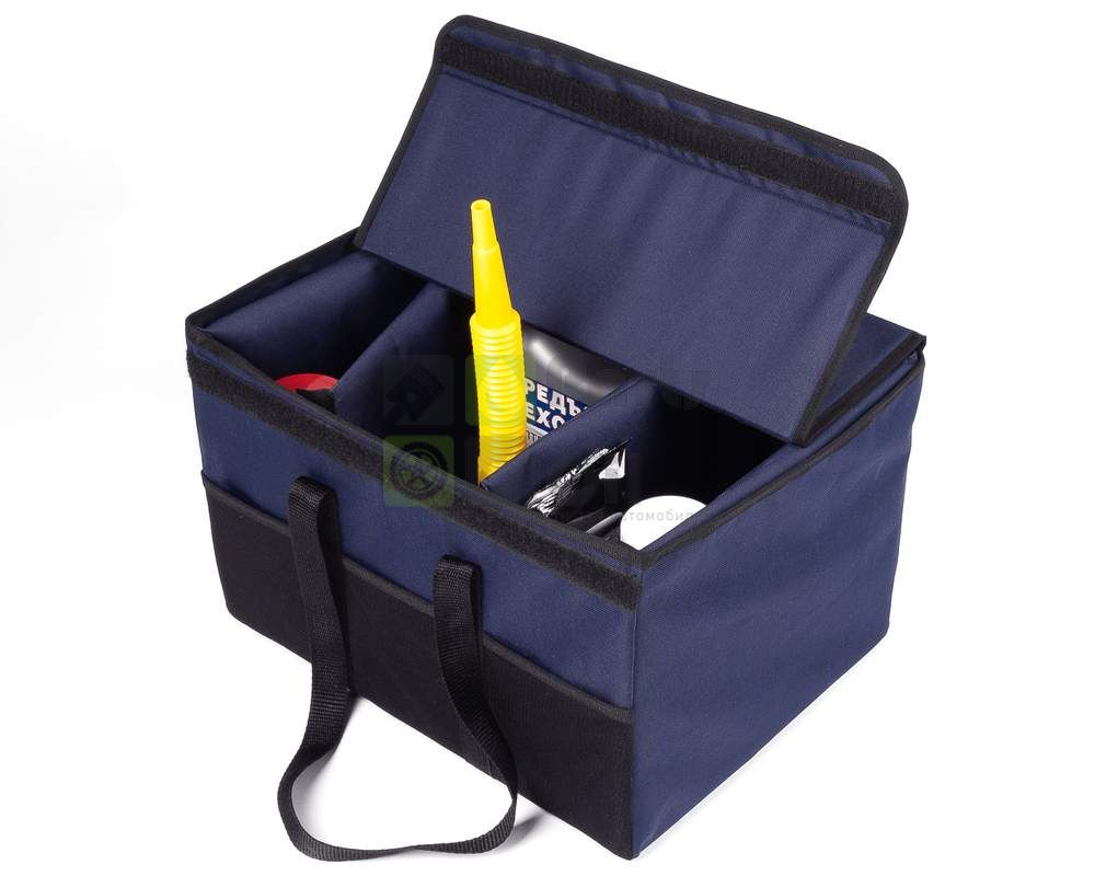 Сумка-органайзер в багажник автомобиля складная, LaitBag синий, 40х30х25 см