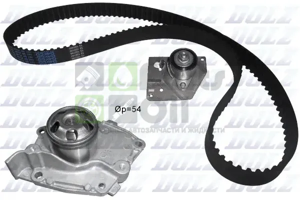 Комплект ГРМ с водяным насосом R234 RENAULT  NISSAN 1.9 DCI 01- Dolz KD027
