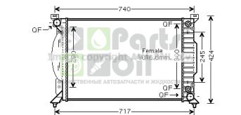 AI2229 AVA Радиатор, охлаждение двигателя