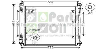 AIA2232 AVA Радиатор, охлаждение двигателя