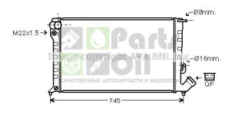 CNA2151 AVA Радиатор, охлаждение двигателя