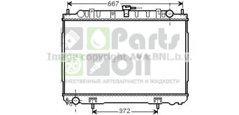 DN2241 AVA Радиатор, охлаждение двигателя