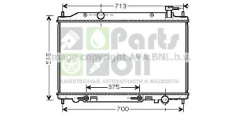 DN2295 AVA Радиатор, охлаждение двигателя