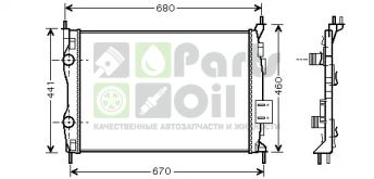 DNA2278 AVA Радиатор, охлаждение двигателя