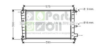 FDA2217 AVA Радиатор, охлаждение двигателя