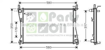 FDA2325 AVA Радиатор, охлаждение двигателя