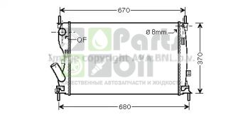 FDA2408 AVA Радиатор, охлаждение двигателя
