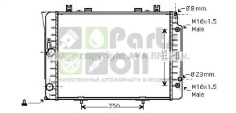 MSA2151 AVA Радиатор, охлаждение двигателя