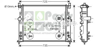 MSA2436 AVA Радиатор, охлаждение двигателя