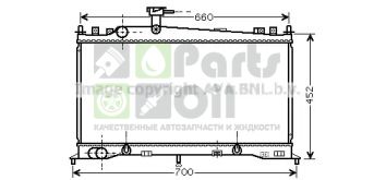 MZ2161 AVA Радиатор, охлаждение двигателя