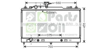 MZ2223 AVA Радиатор, охлаждение двигателя