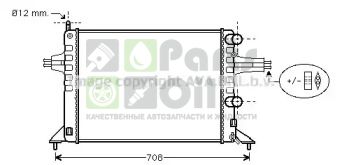 OL2257 AVA Радиатор, охлаждение двигателя