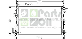 OL2338 AVA Радиатор, охлаждение двигателя