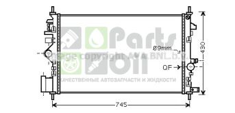 OL2468 AVA Радиатор, охлаждение двигателя