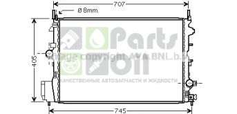 OLA2396 AVA Радиатор, охлаждение двигателя