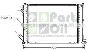 RTA2165 AVA Радиатор, охлаждение двигателя