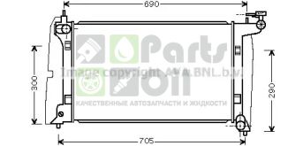 TO2302 AVA Радиатор, охлаждение двигателя
