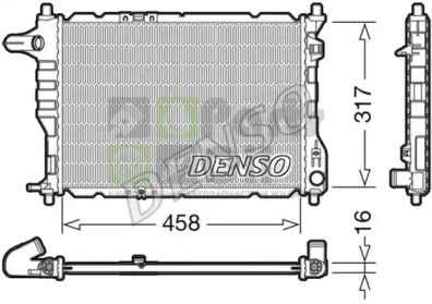 DRM08005 DENSO Радиатор, охлаждение двигателя