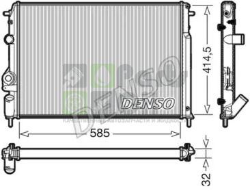 DRM23034 DENSO Радиатор, охлаждение двигателя