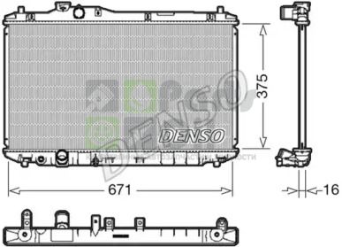 DRM40037 DENSO Радиатор, охлаждение двигателя