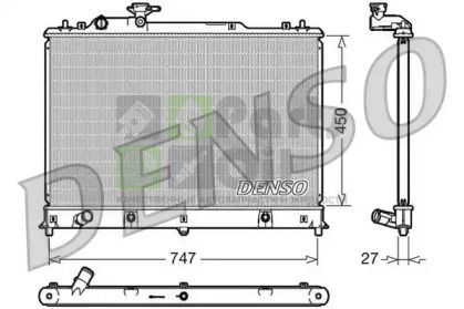 DRM44025 DENSO Радиатор, охлаждение двигателя