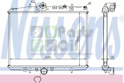 61294A NISSENS Радиатор, охлаждение двигателя