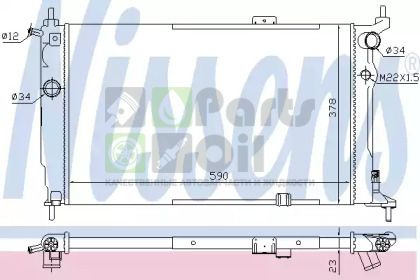 63252A NISSENS Радиатор, охлаждение двигателя