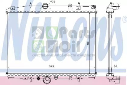 63704A NISSENS Радиатор, охлаждение двигателя