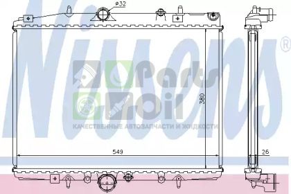 63705A NISSENS Радиатор, охлаждение двигателя