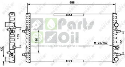 52160 NRF Радиатор, охлаждение двигателя