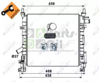53651 NRF Радиатор, охлаждение двигателя