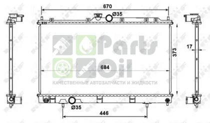 53779 NRF Радиатор, охлаждение двигателя