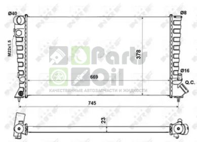 58189A NRF Радиатор, охлаждение двигателя
