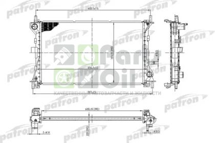 PRS3429 PATRON Радиатор, охлаждение двигателя