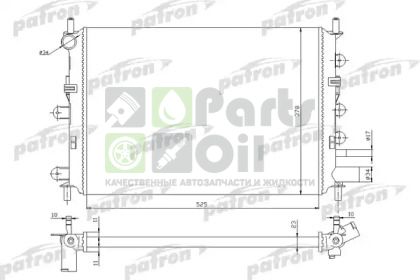 PRS3435 PATRON Радиатор, охлаждение двигателя