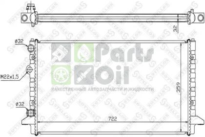 10-25011-SX STELLOX Радиатор, охлаждение двигателя