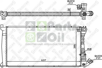 10-25025-SX STELLOX Радиатор, охлаждение двигателя