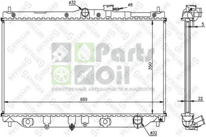 10-25032-SX STELLOX Радиатор, охлаждение двигателя