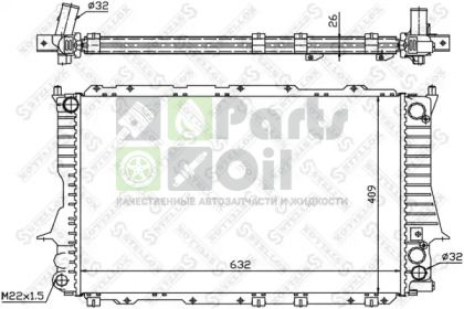 10-25053-SX STELLOX Радиатор, охлаждение двигателя