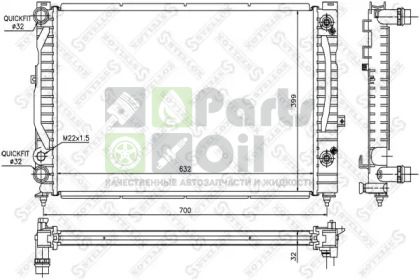 10-25063-SX STELLOX Радиатор, охлаждение двигателя
