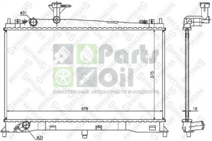 10-25076-SX STELLOX Радиатор, охлаждение двигателя
