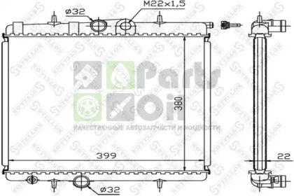 10-25122-SX STELLOX Радиатор, охлаждение двигателя