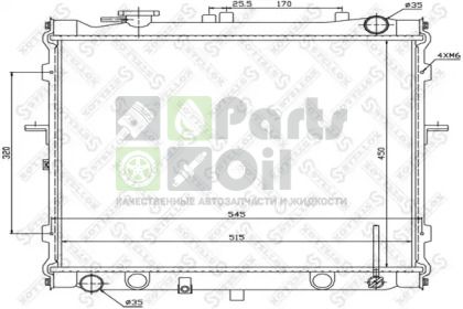 10-25170-SX STELLOX Радиатор, охлаждение двигателя