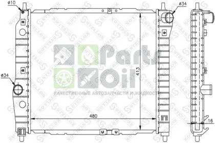 10-25193-SX STELLOX Радиатор, охлаждение двигателя
