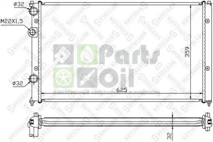 10-25199-SX STELLOX Радиатор, охлаждение двигателя