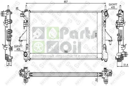 10-25355-SX STELLOX Радиатор, охлаждение двигателя