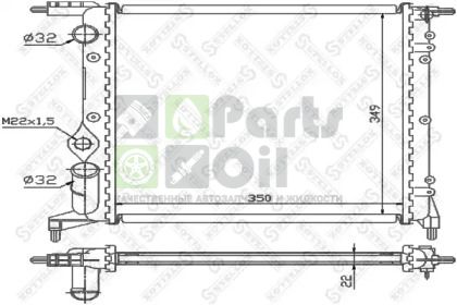 10-25371-SX STELLOX Радиатор, охлаждение двигателя