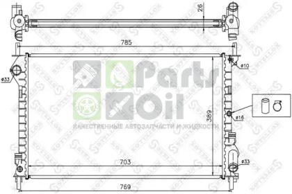 10-25395-SX STELLOX Радиатор, охлаждение двигателя