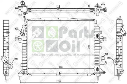 10-25405-SX STELLOX Радиатор, охлаждение двигателя