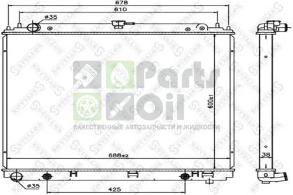 10-25420-SX STELLOX Радиатор, охлаждение двигателя